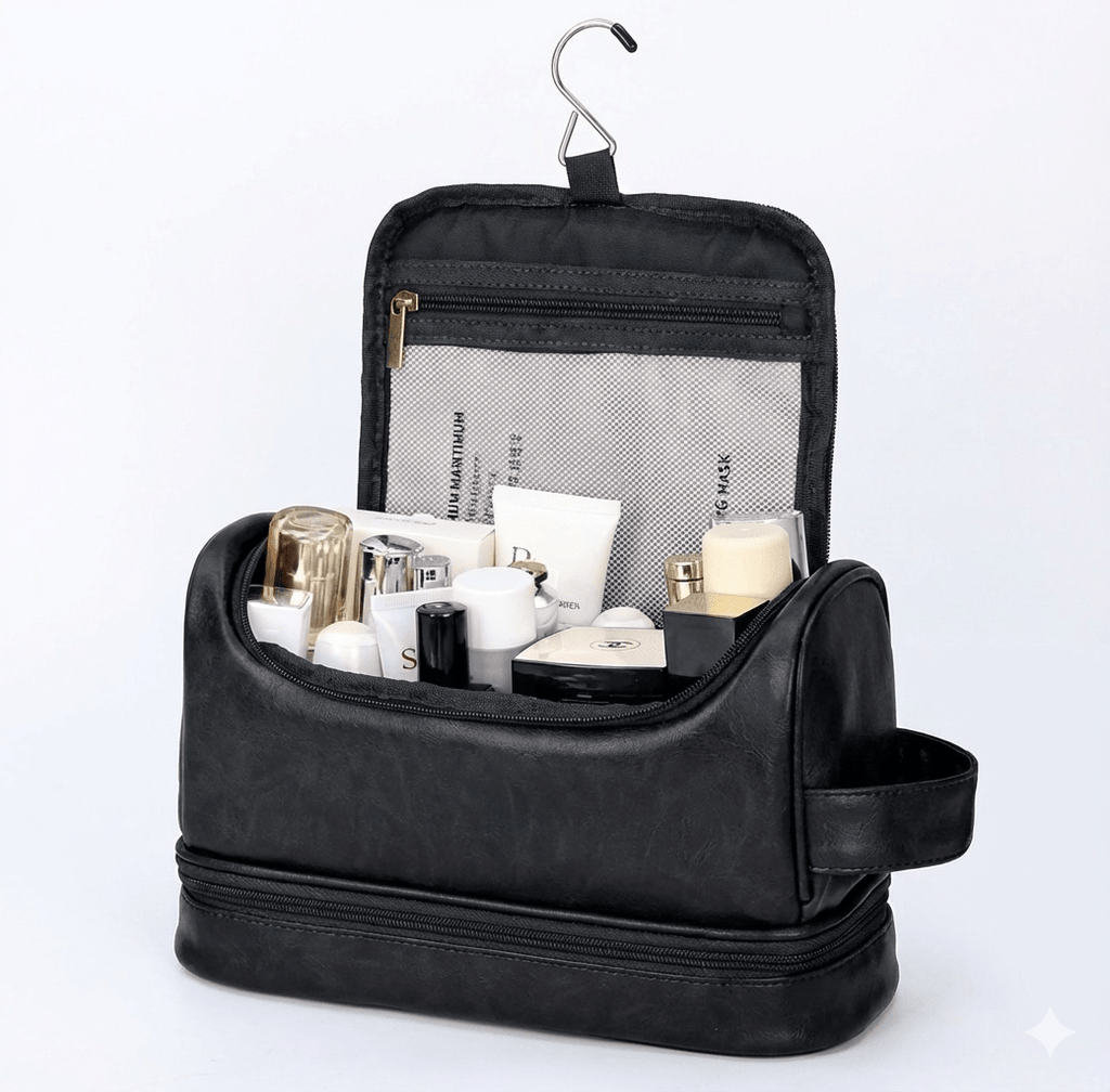 ORIXA Leather Cosmetics Portable Travel Bag - Orixa
