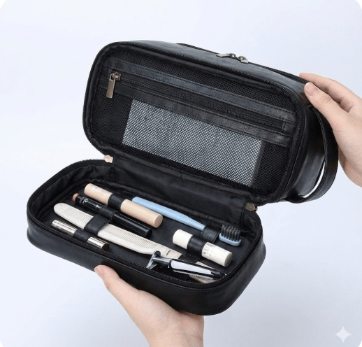 ORIXA Leather Cosmetics Portable Travel Bag - Orixa